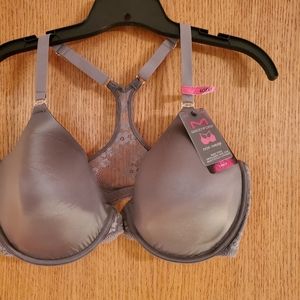 Maidenform Grey 40DD Racer back Front Snap Bra NWT